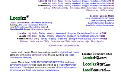  Localzz Media is a LOCAL INFORMATION NETWORK (LocalInformationNetwork.com) and local advertising ne